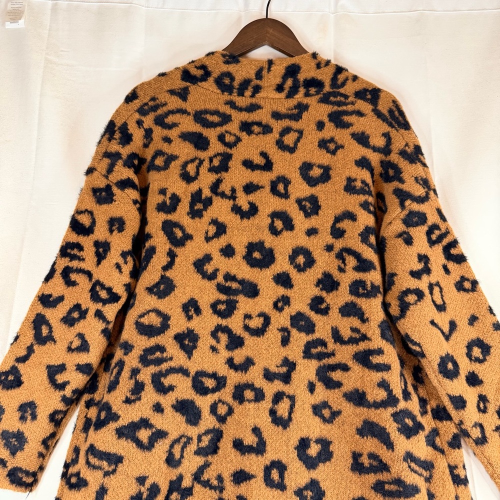KNOX ROSE Women’s Size M Sweater Cardigan NWT Leopard Longline Open Front SOFT - Picture 14 of 14